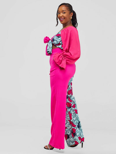 Nefpatra Africa Ankara Barbie Jumpsuit - Pink - Shopzetu