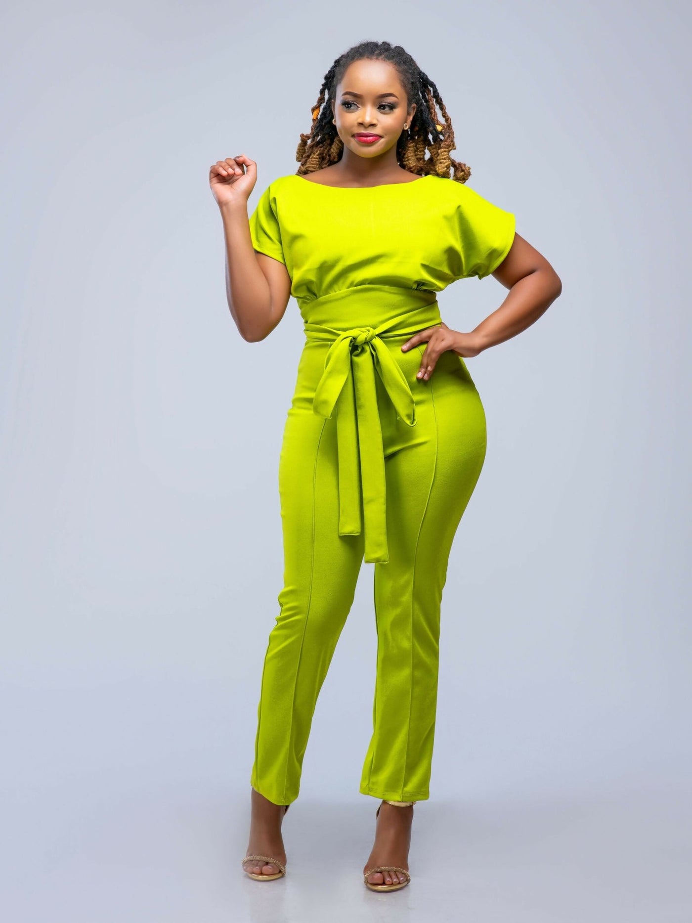 Plainchic Zari Jumpsuit - Lime Green - Shopzetu