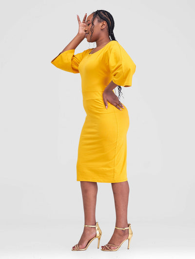 Timyt Urban Wear The Glamourous Queen Dress - Mustard