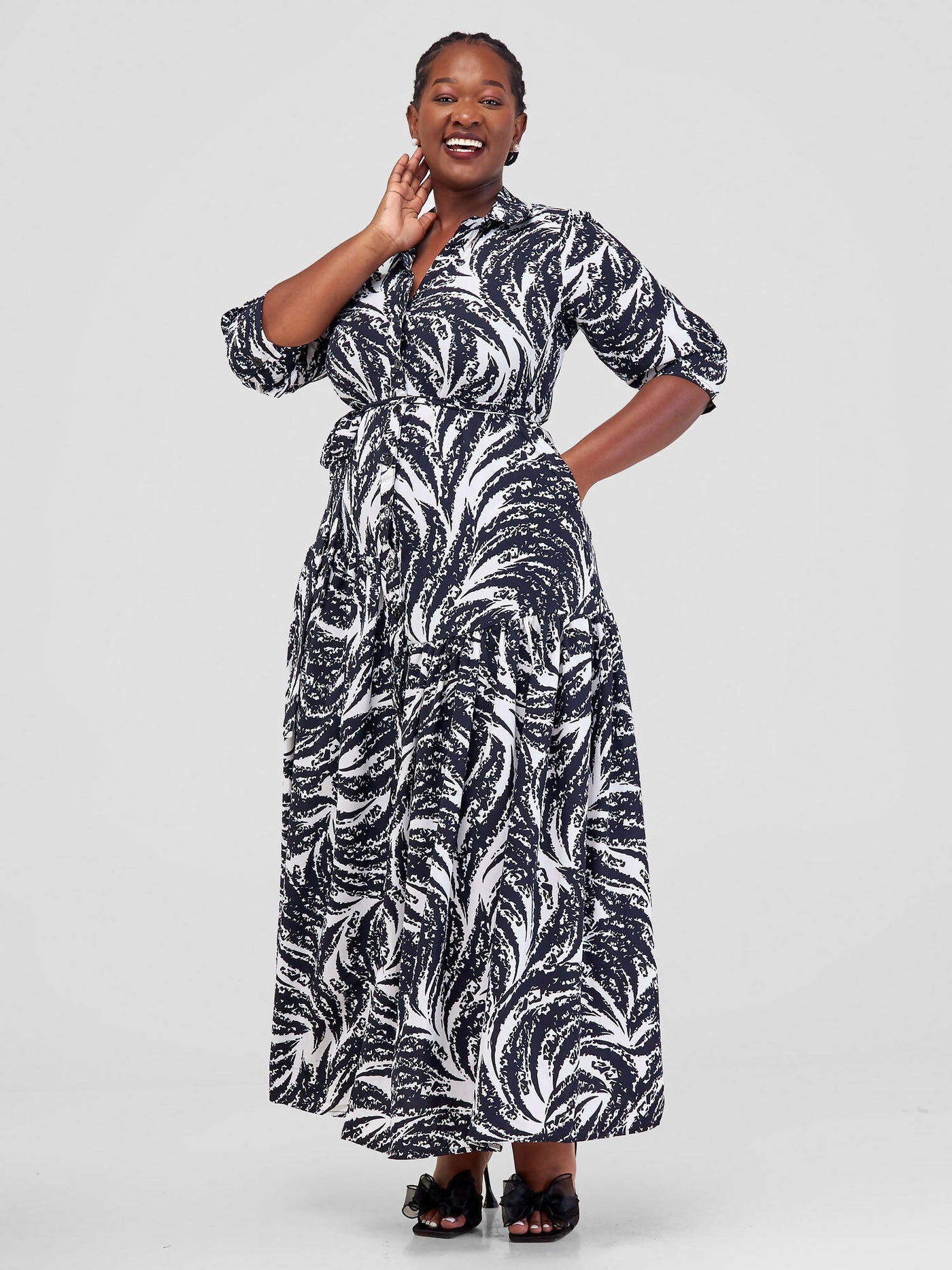 Salok Havilah Wear Ella Maxi Dress - Navy Blue