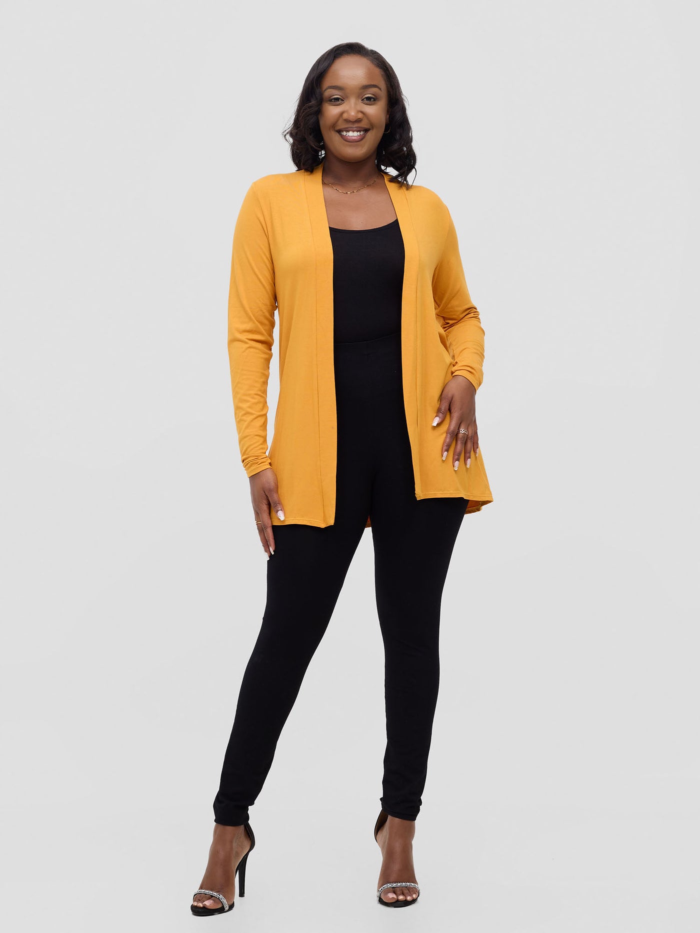 Basic May Jersey Waterfall - Mustard