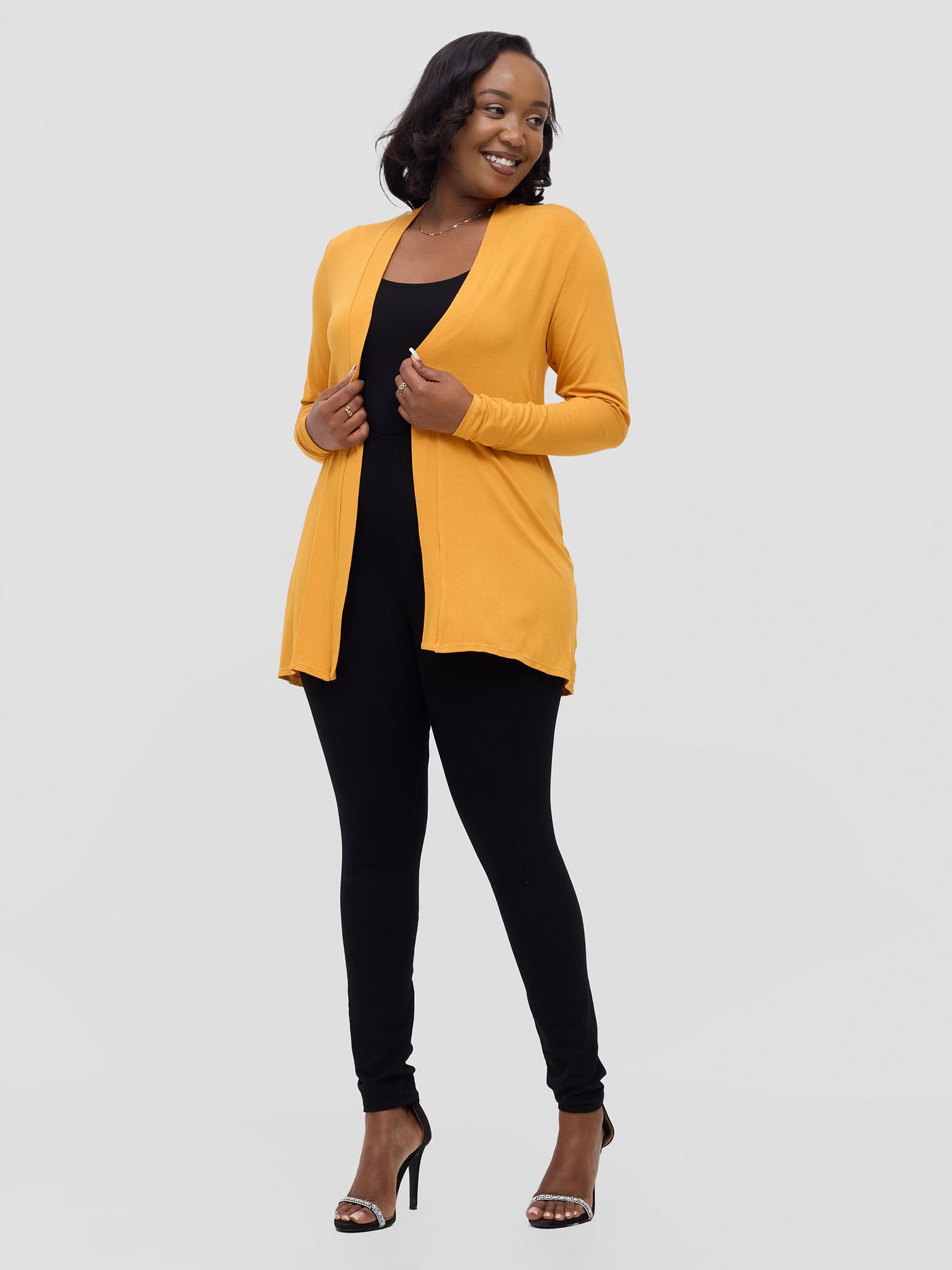 Basic May Jersey Waterfall - Mustard