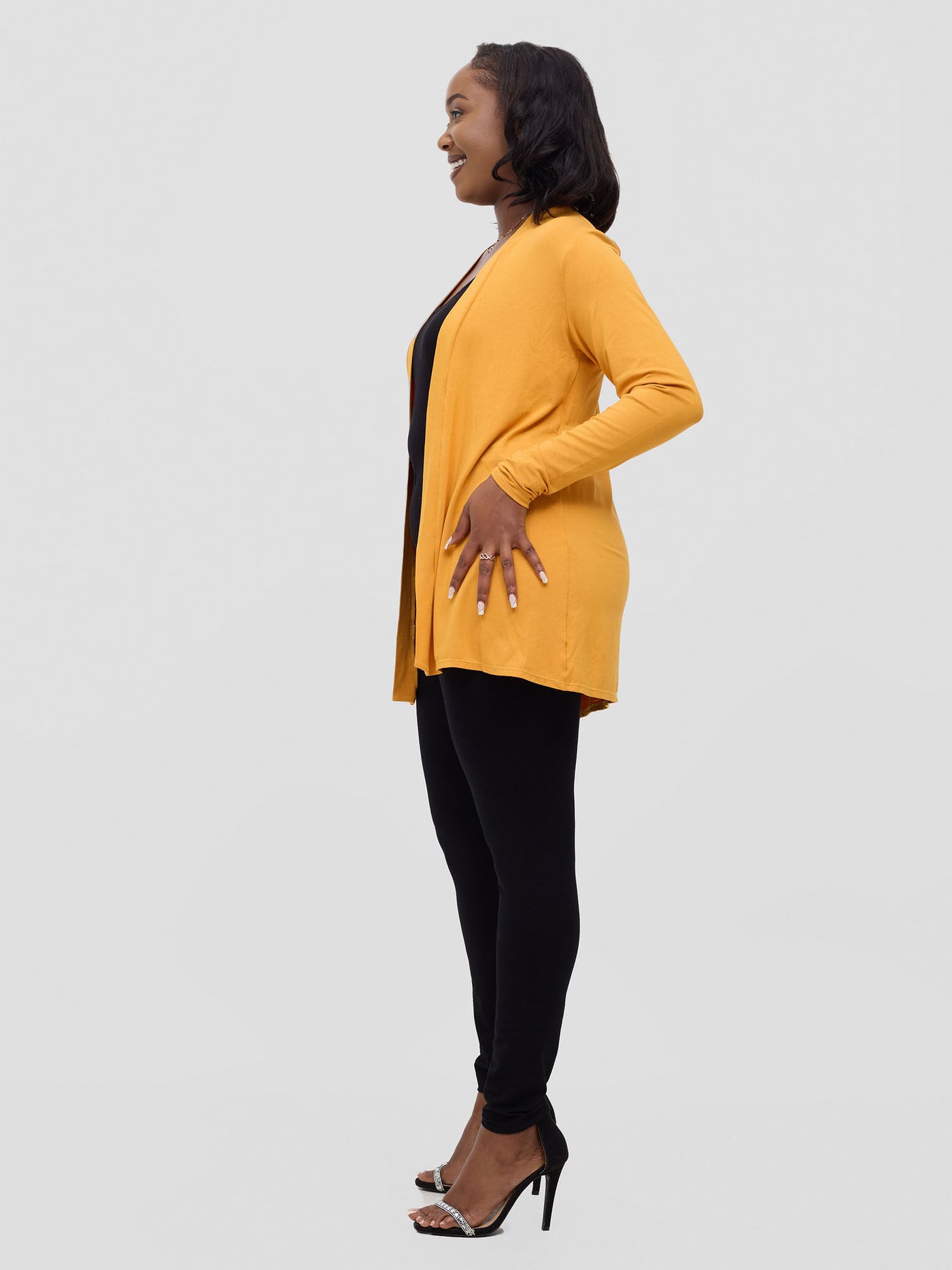 Basic May Jersey Waterfall - Mustard