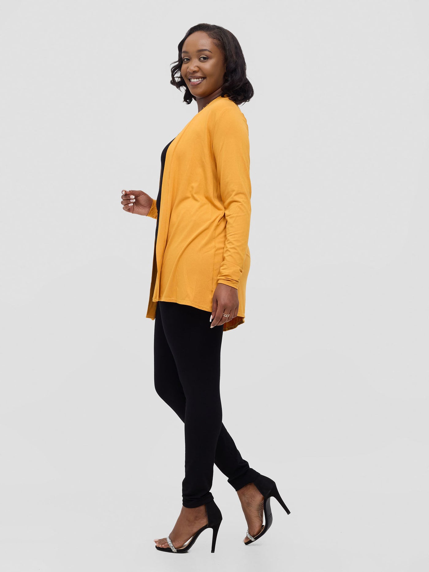 Basic May Jersey Waterfall - Mustard