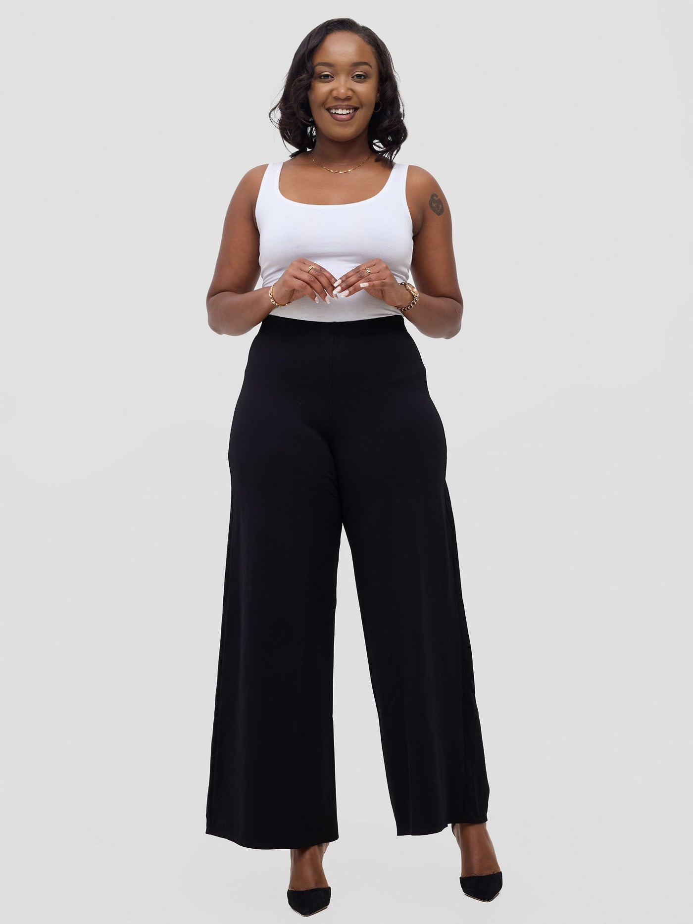 Upe Wide Leg Pants - Black