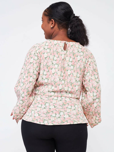 Silk House Collection Kezia - Pink Floral Print - Shopzetu