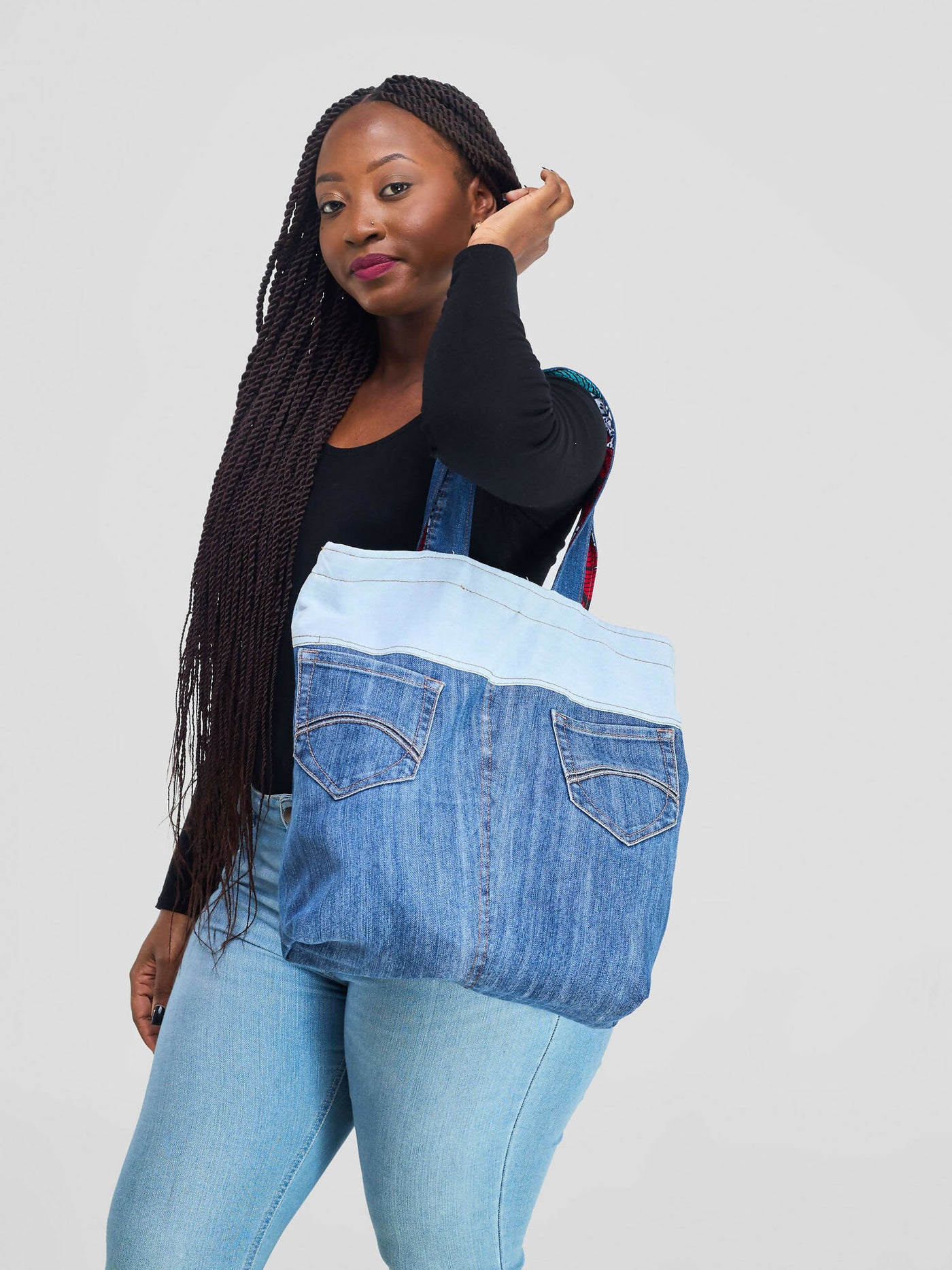 Reversible Denim Bag - Shopzetu