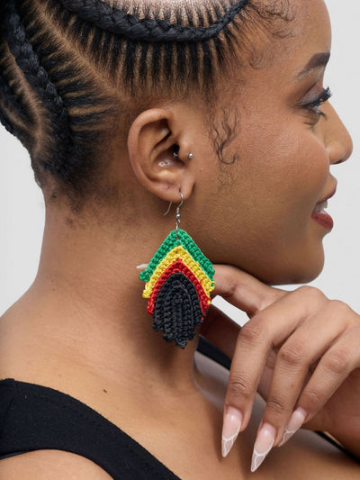 Leaf Earring - Multicolored - Shopzetu