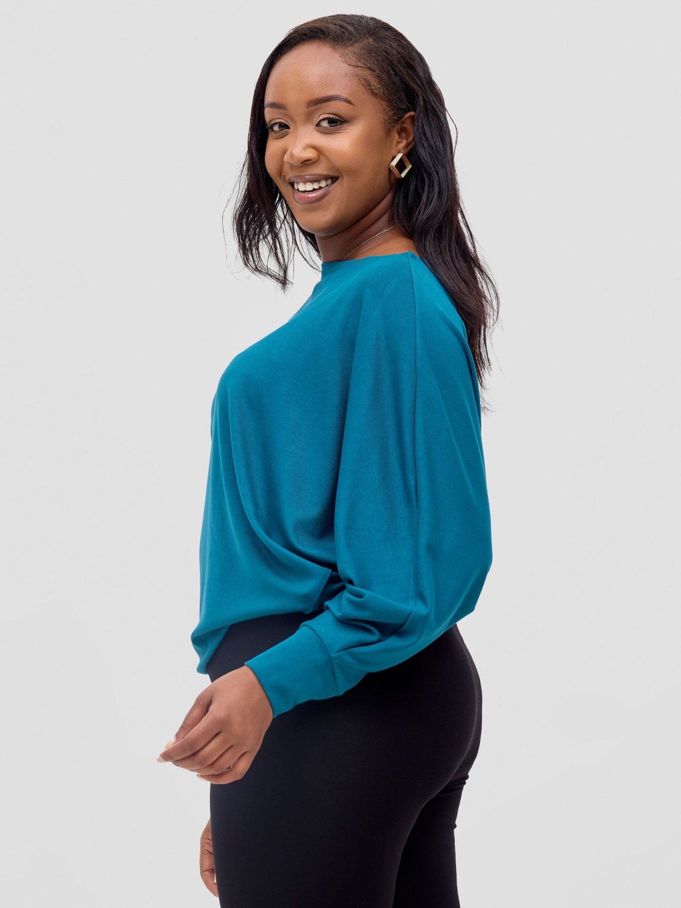 Vivo Bana Batwing Top - Deep Teal - Shopzetu