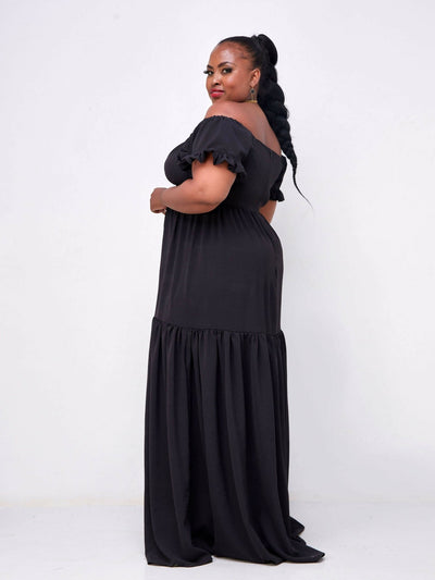 Salok Havilah San Maxi Dress - Black - Shopzetu