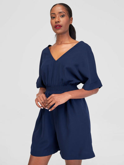 Purple Thread Rossa Romper - Navy Blue - Shopzetu