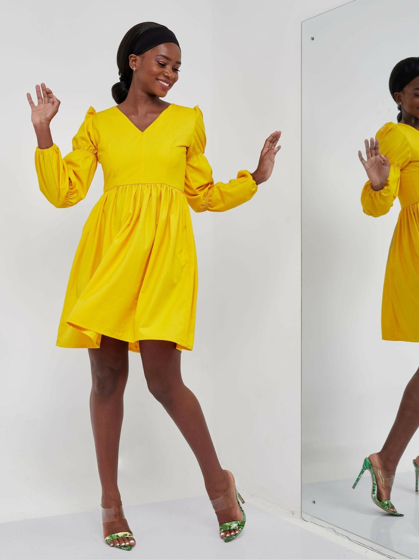 Izulu Mzinga Dress - Yellow - Shopzetu