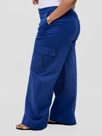 Safari Hawi Cargo Pants - Light Navy - Shopzetu