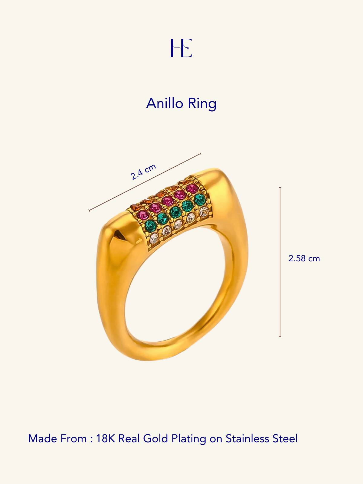Her Essence Anillo Ring - Gold - Shopzetu