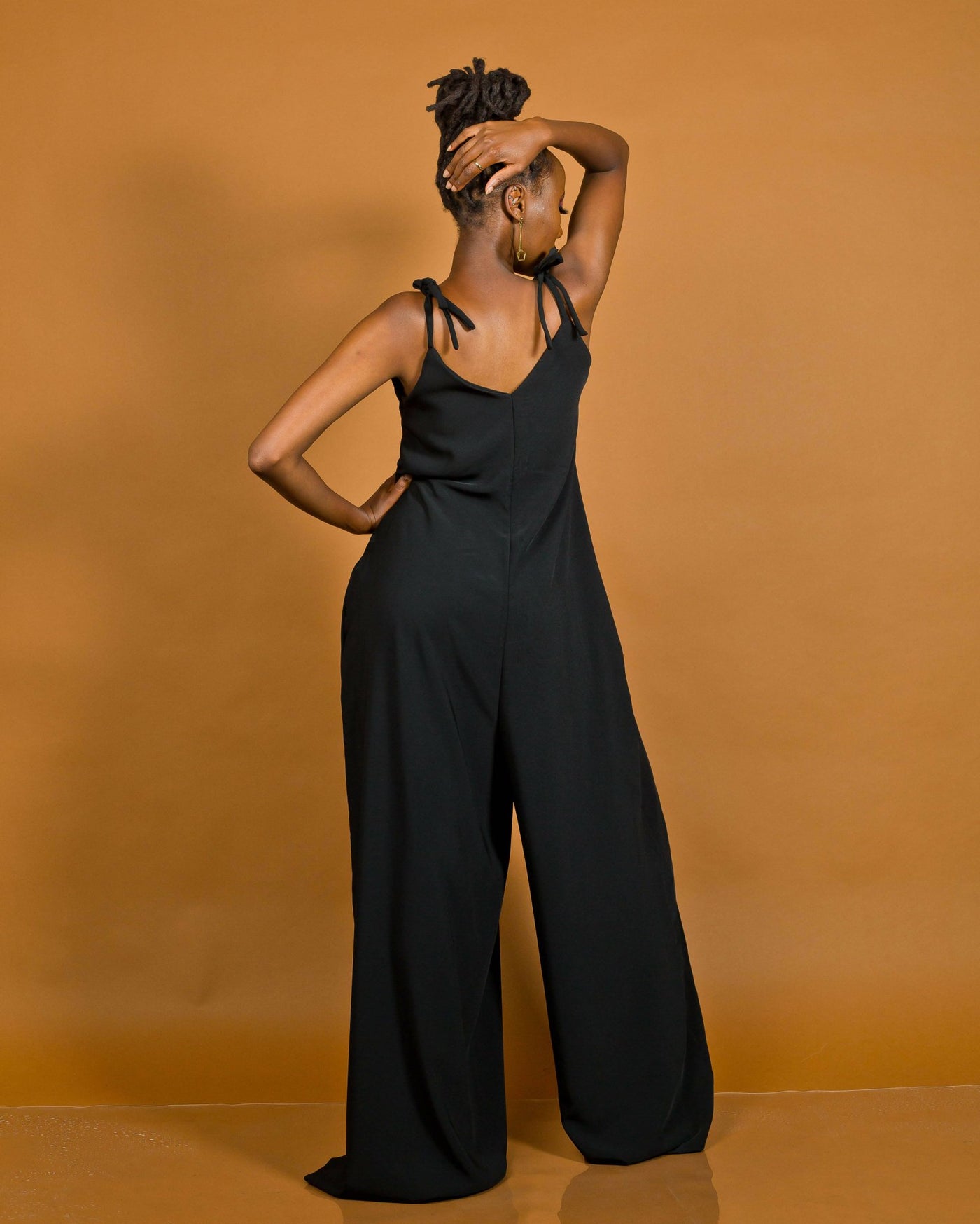 African Yuva Butterfly Jumpsuit - Black - Shopzetu