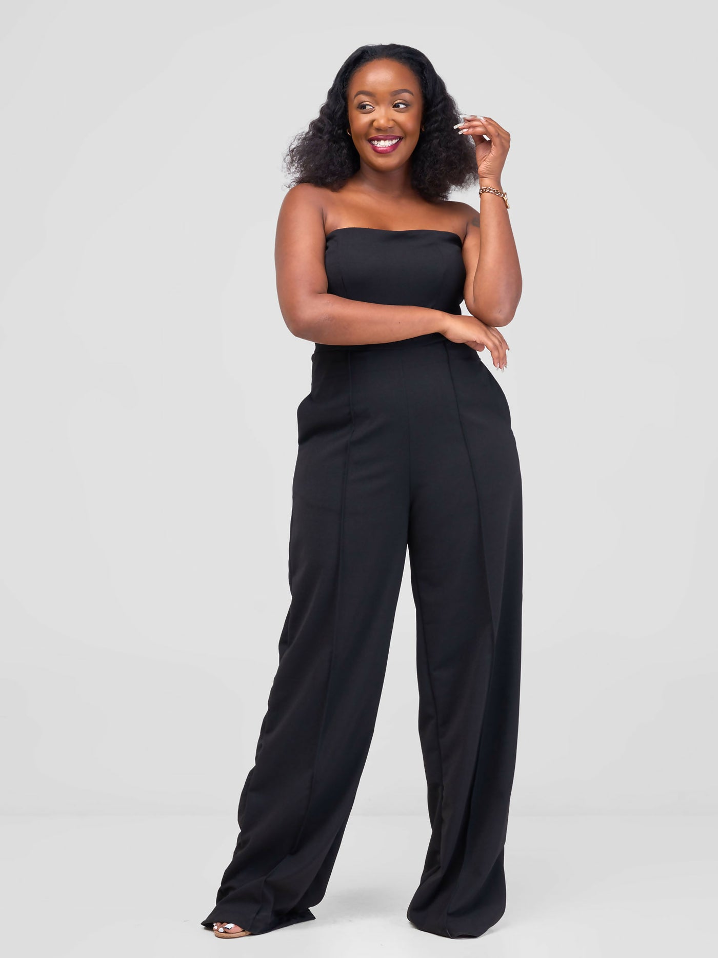 La Flor Apparel Viola Strapless Jumpsuit - Black