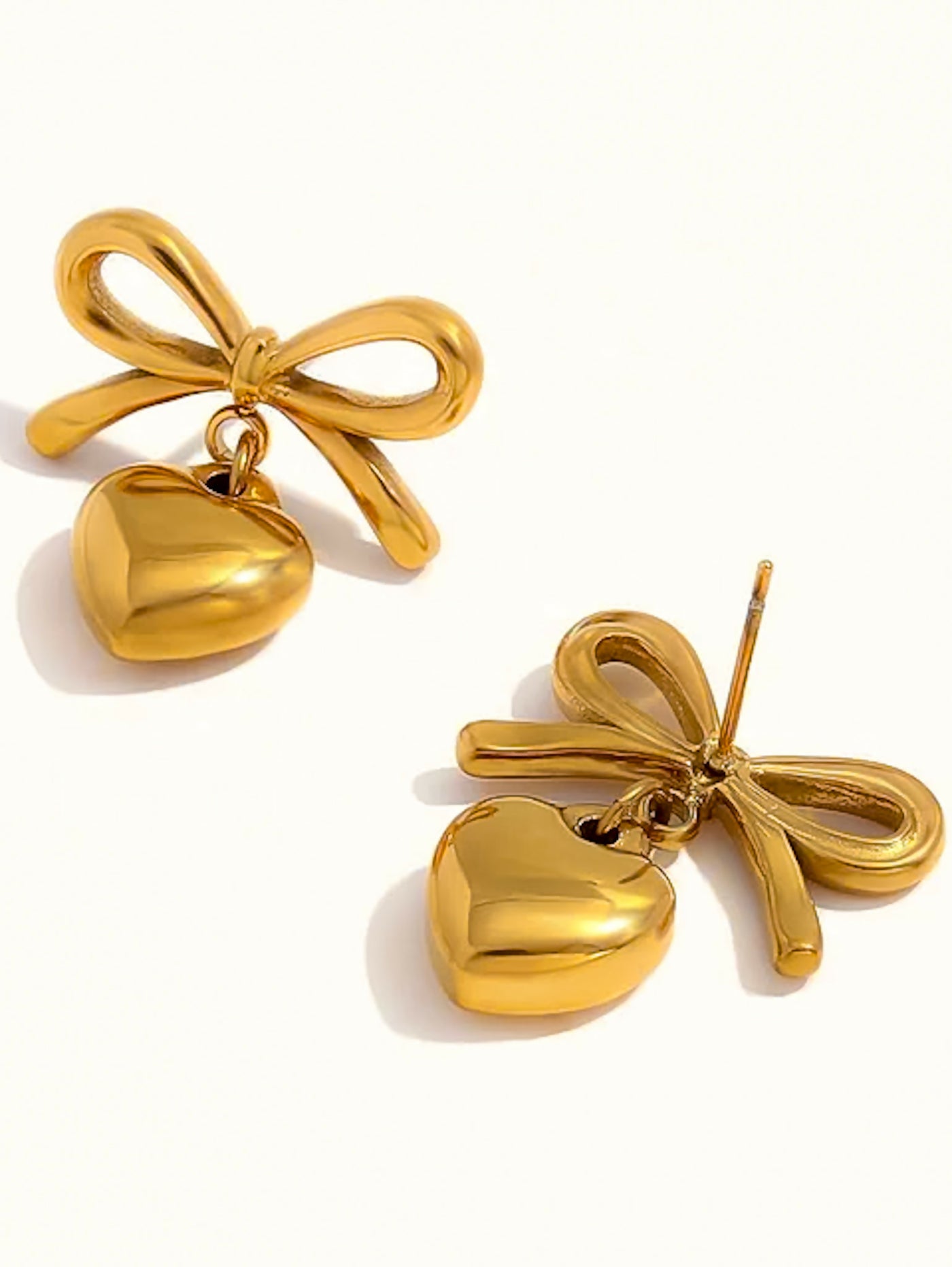 Her Essence Non Tarnish Bow Affair Earring - Gold - Shopzetu