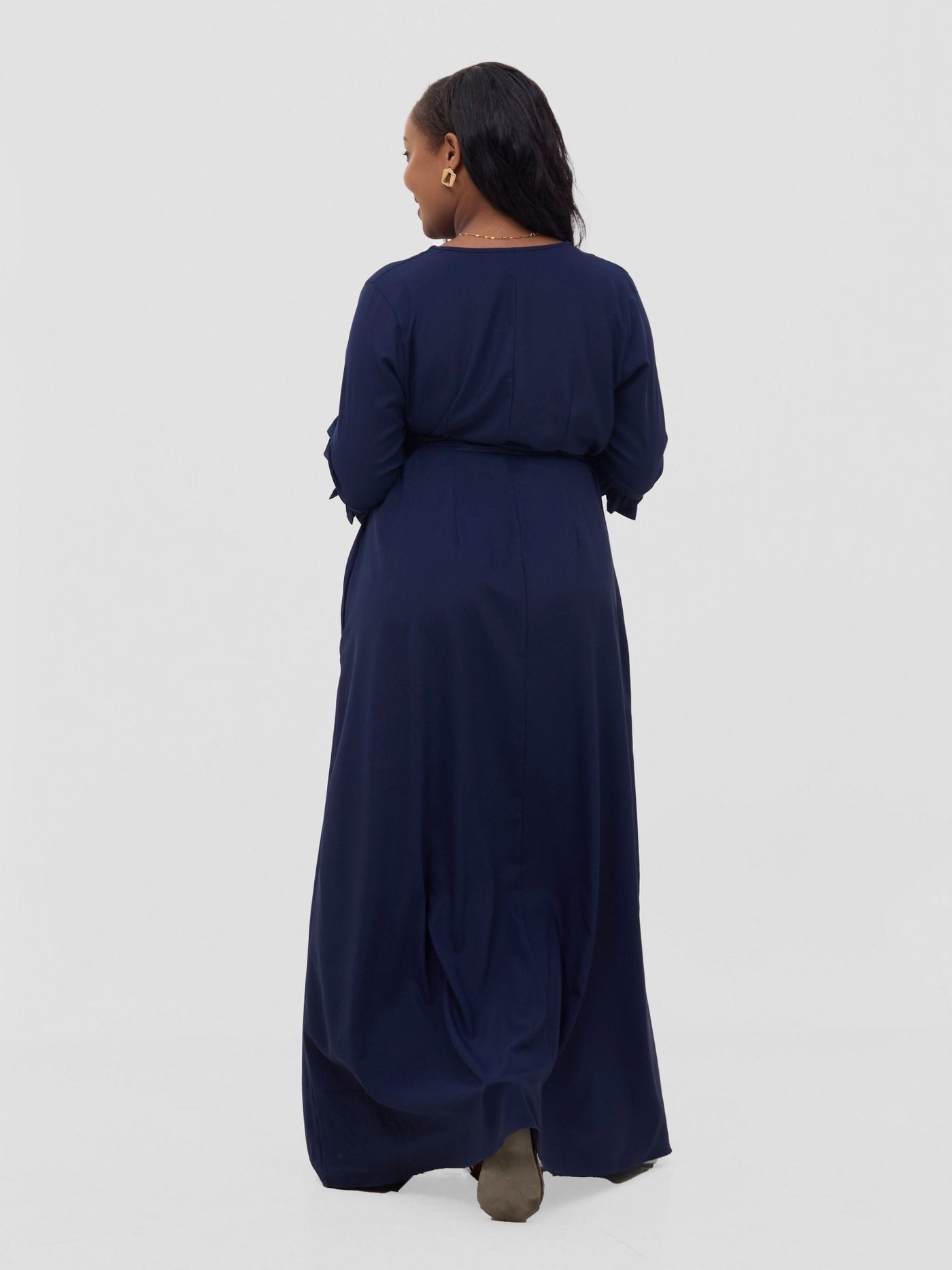 Vivo Wena Maxi Shirt Dress - Navy - Shopzetu