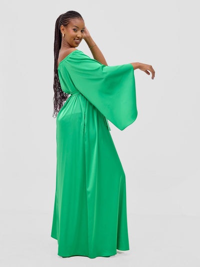 Vivo Chidii Off Shoulder Maxi Dress - Green - Shopzetu