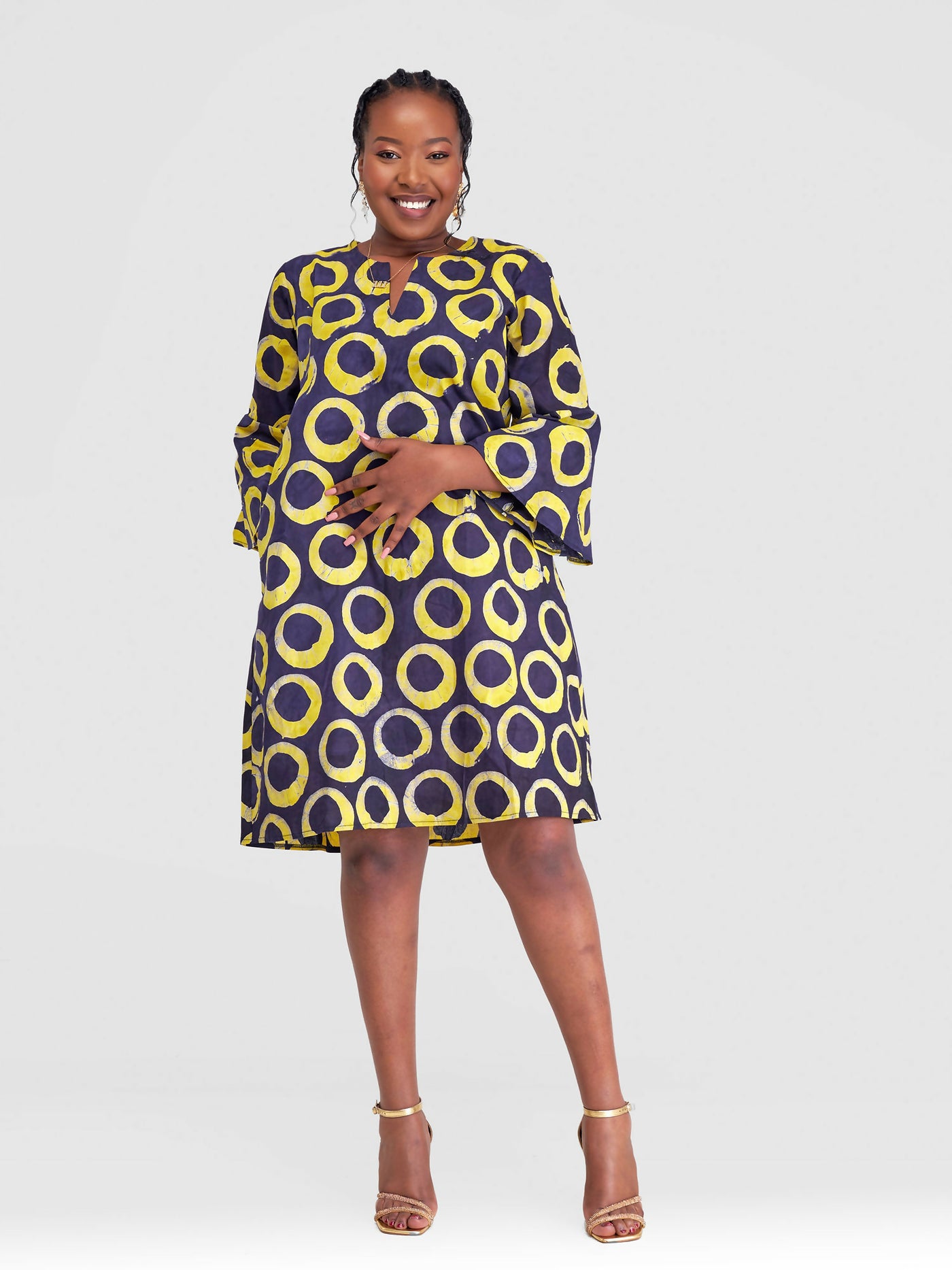 The Fashion Frenzy Duara Shift Dress - Yellow