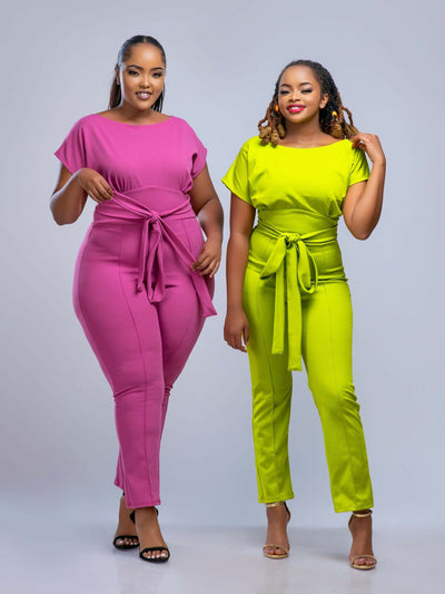 Plainchic Zari Jumpsuit - Lime Green - Shopzetu