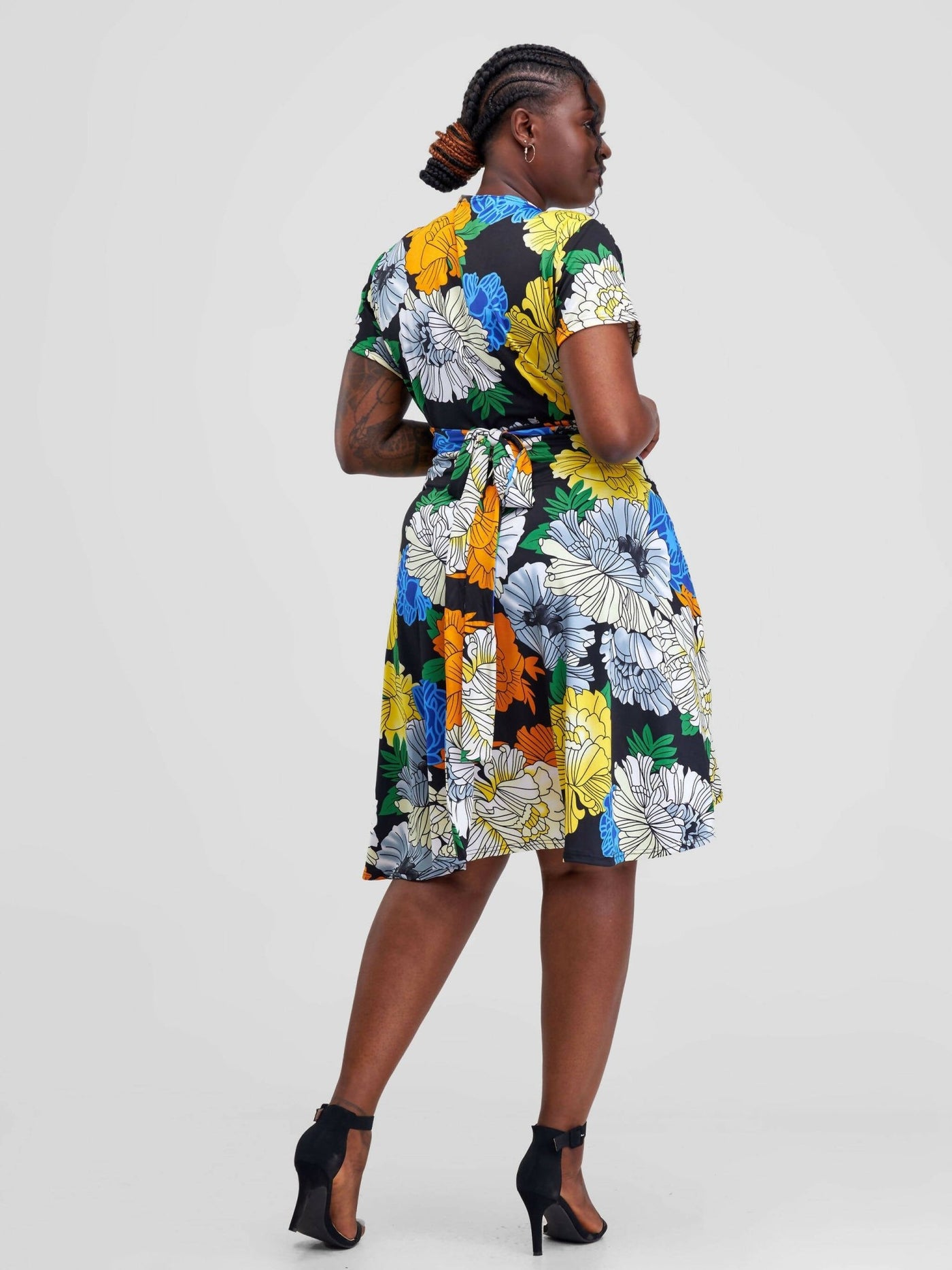 Lizola Karen Wrap Dress - Multicoloured - Shopzetu