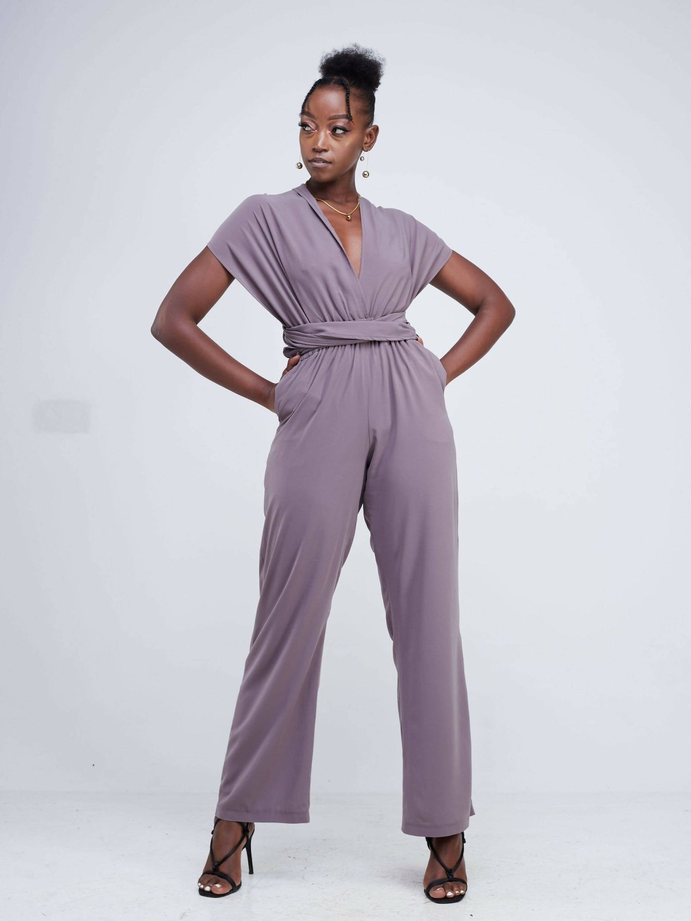 Purple Thread Ibiza Infinity Jumpsuit - Latte - Shopzetu