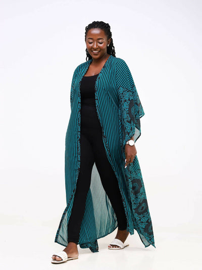 Shazi Afrika Pambo Kimono6 - Green - Shopzetu