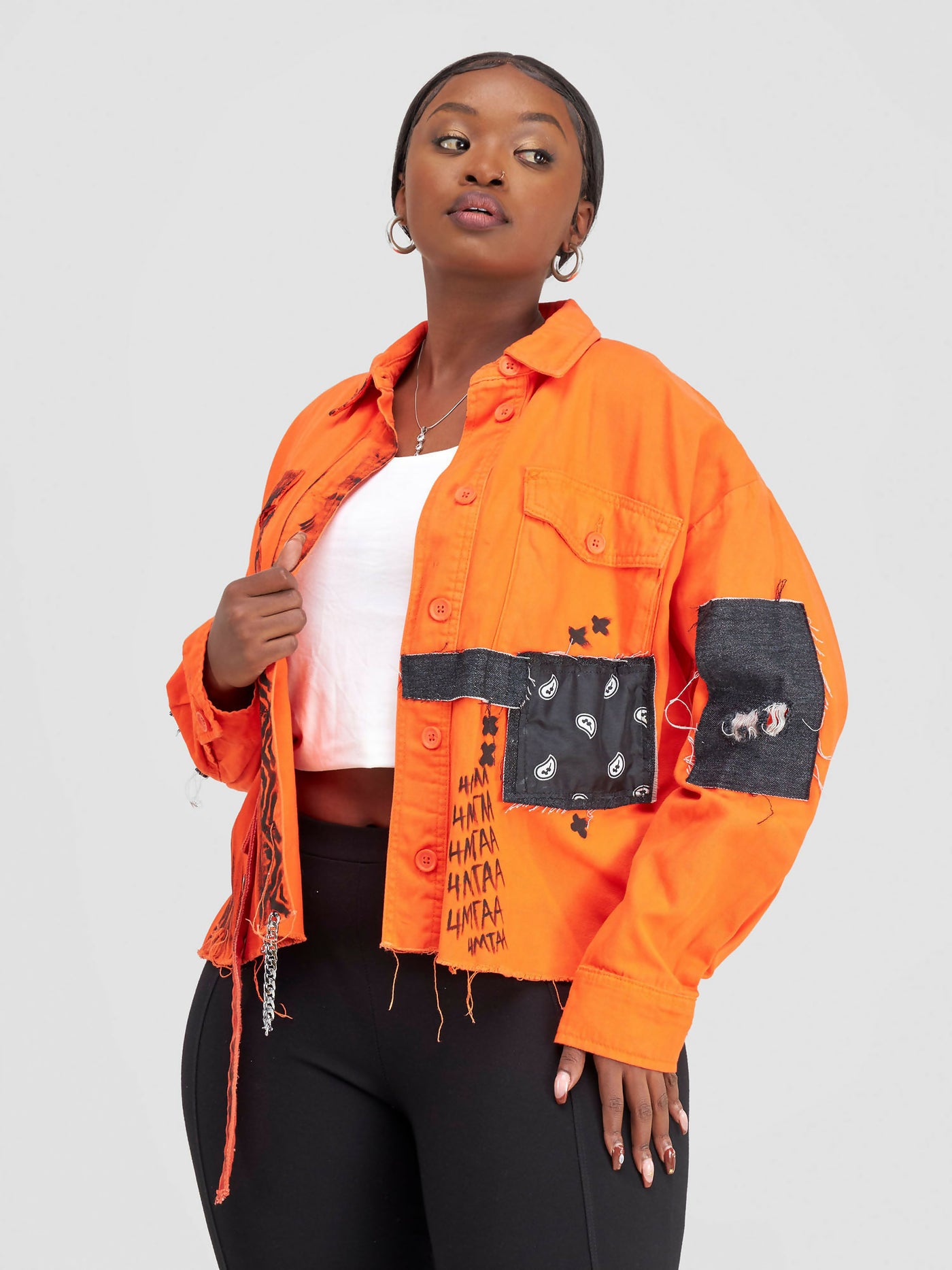 4Mtaa Feeling The Love Jacket - Orange