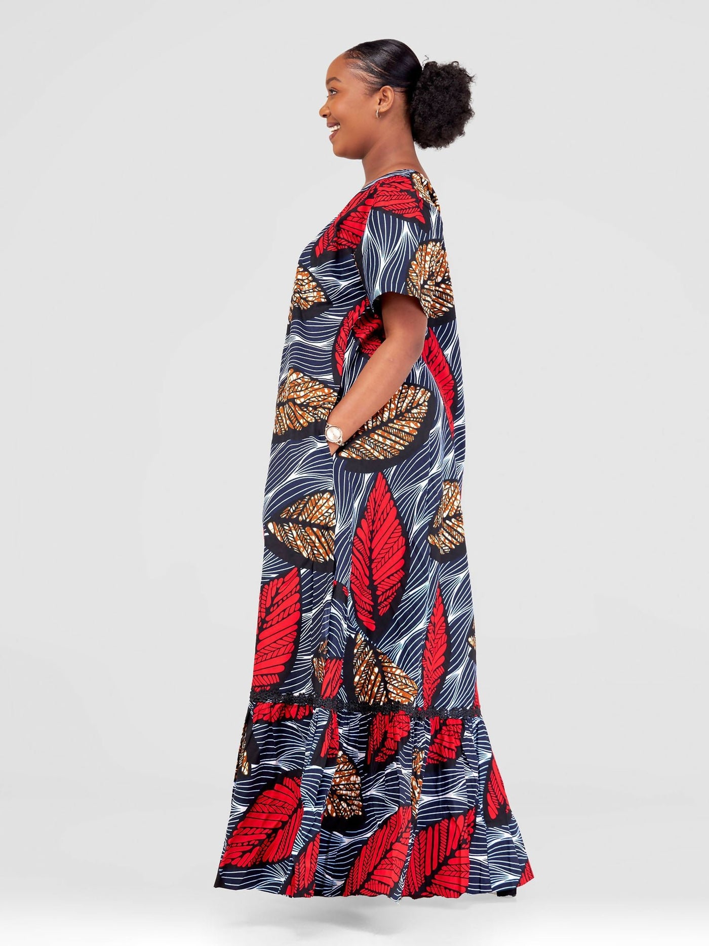 Simbaress Angaza Maxi Dress - Red /Blue - Shopzetu