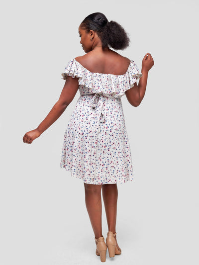 WSC Tuli Lerato Wrap Dress - White Floral Print