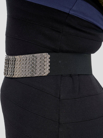 Afrodame Gold Scale Belt - Silver