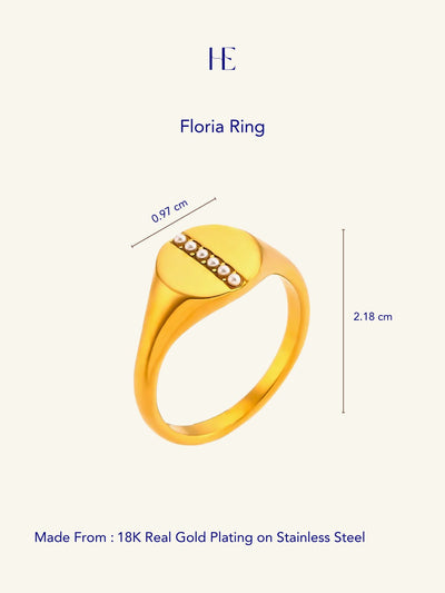 Her Essence Floria Ring - Stainless Steel - Shopzetu