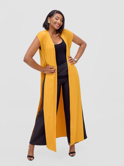 Vivo Chidii Drop Shoulder Kimono - Mustard - Shopzetu