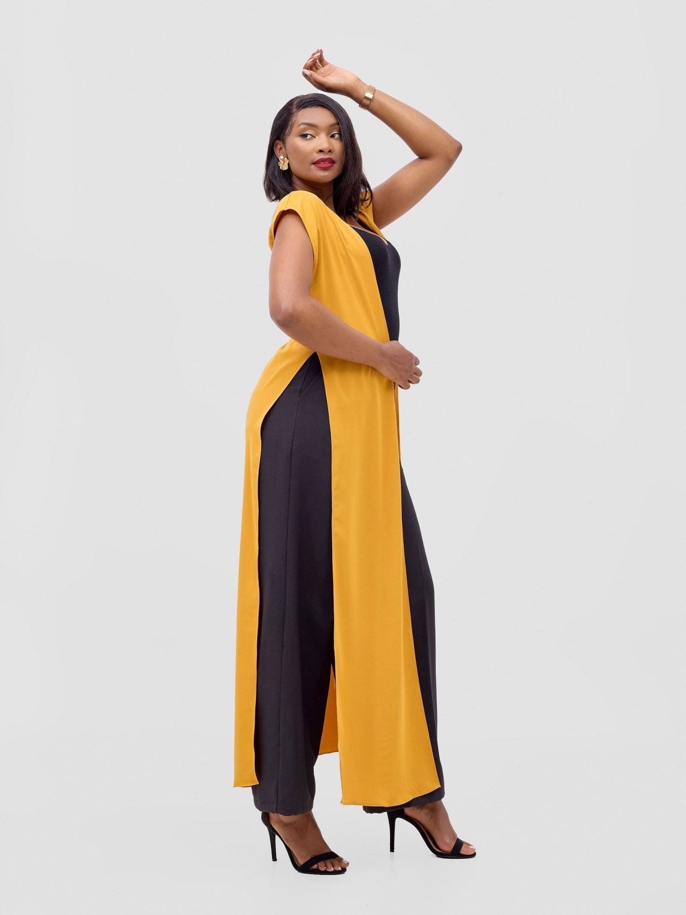 Vivo Chidii Drop Shoulder Kimono - Mustard - Shopzetu