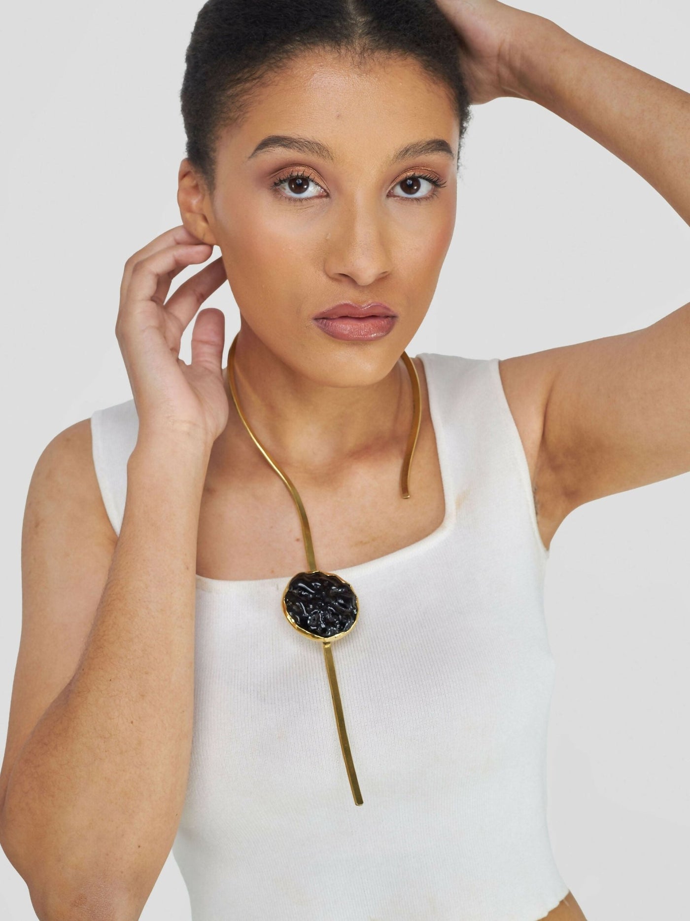 Bakora Statement Necklace - Brown - Shopzetu