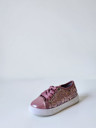 Girls Glitter Trainer Shoe - Pink - Shopzetu