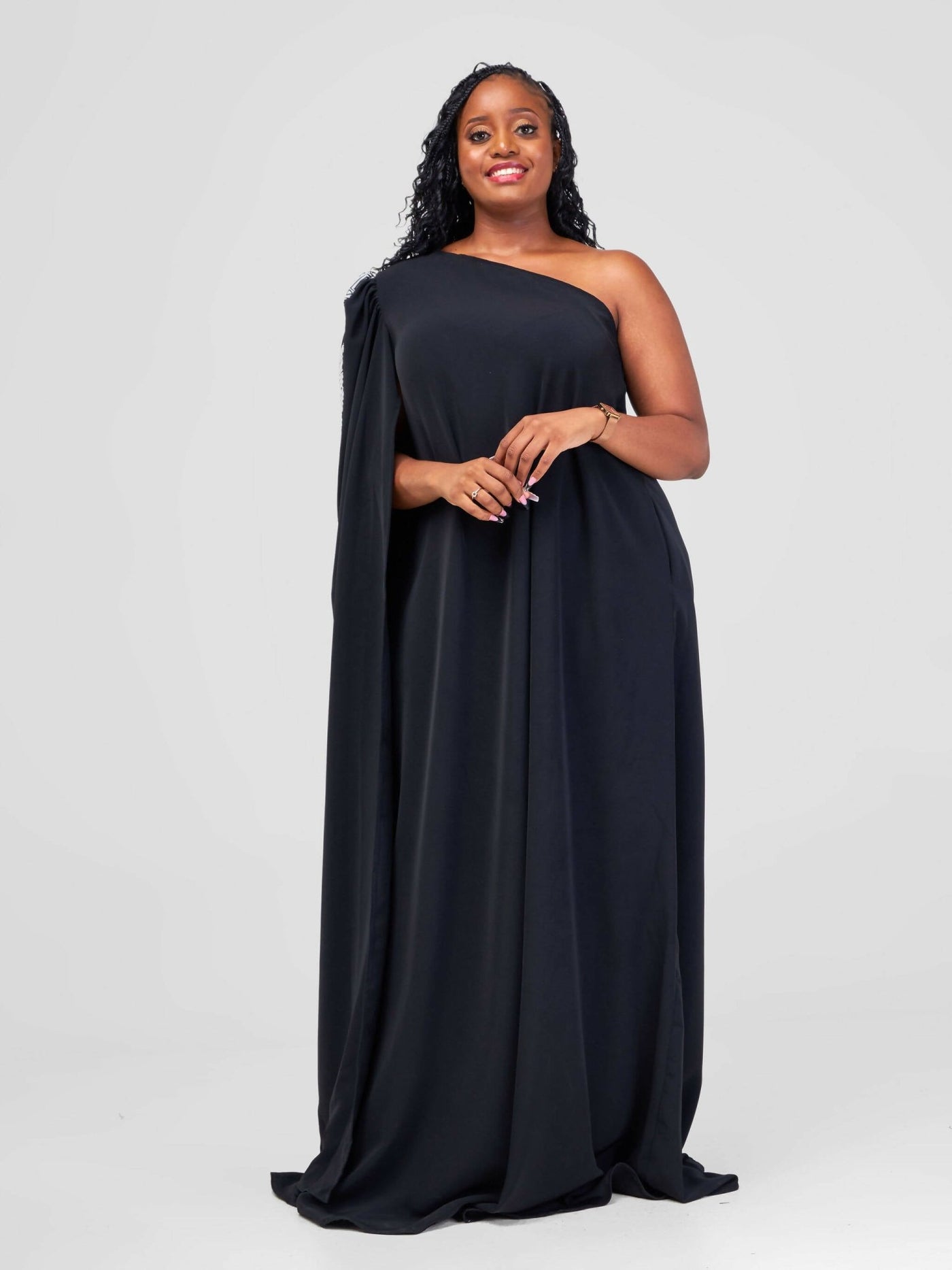 African Yuva Nakshi Gown - Black - Shopzetu