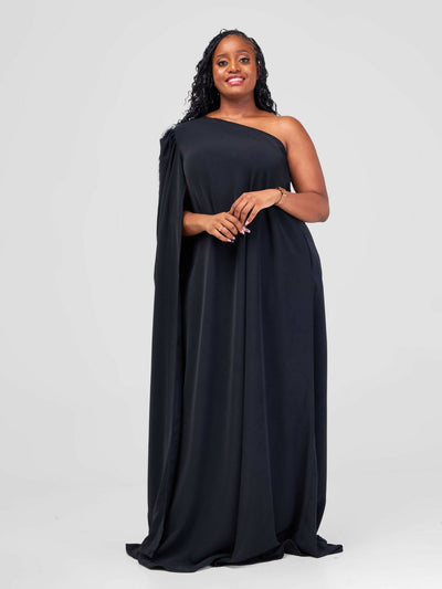 African Yuva Nakshi Gown - Black - Shopzetu