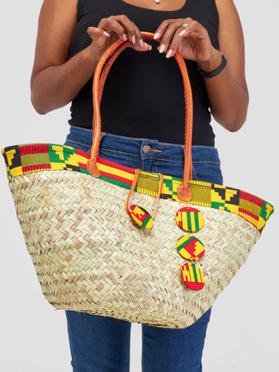 Pink Hippo Apparel Ankara Lined Basket - Kente - Shopzetu