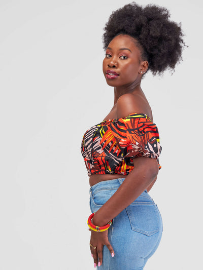 Tayari Fashion House Ankara Crop Top - Orange