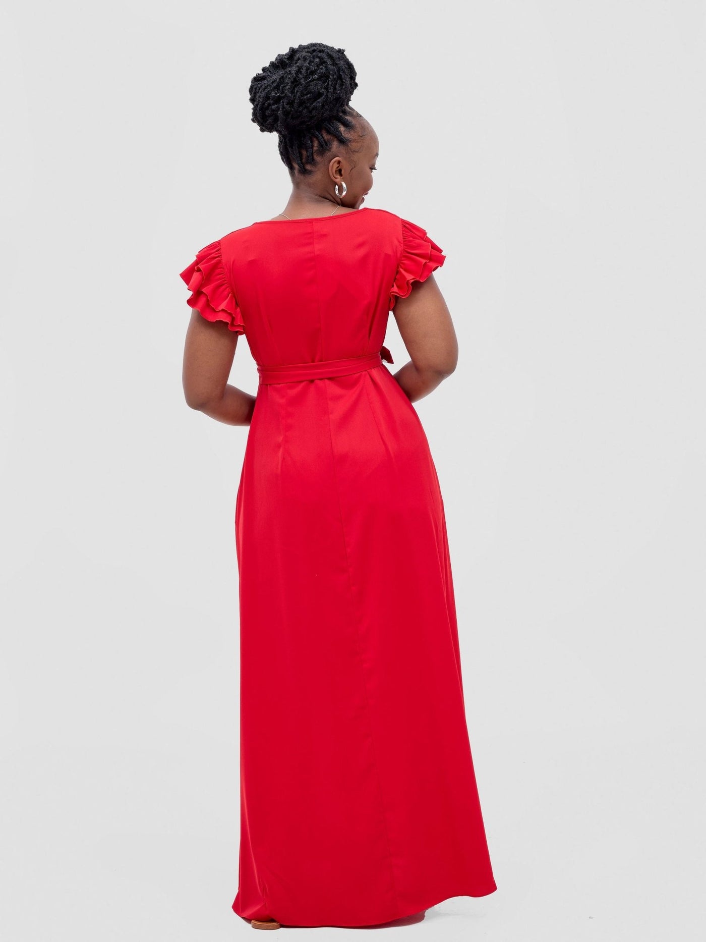 Vivo Nasinka A - line Maxi Dress - Red - Shopzetu