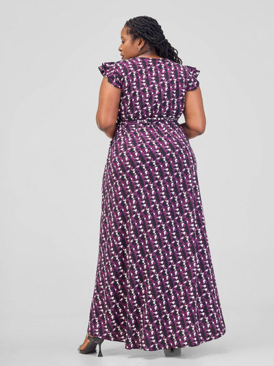 Phyls Collections Ndunge Dress - Purple - Shopzetu