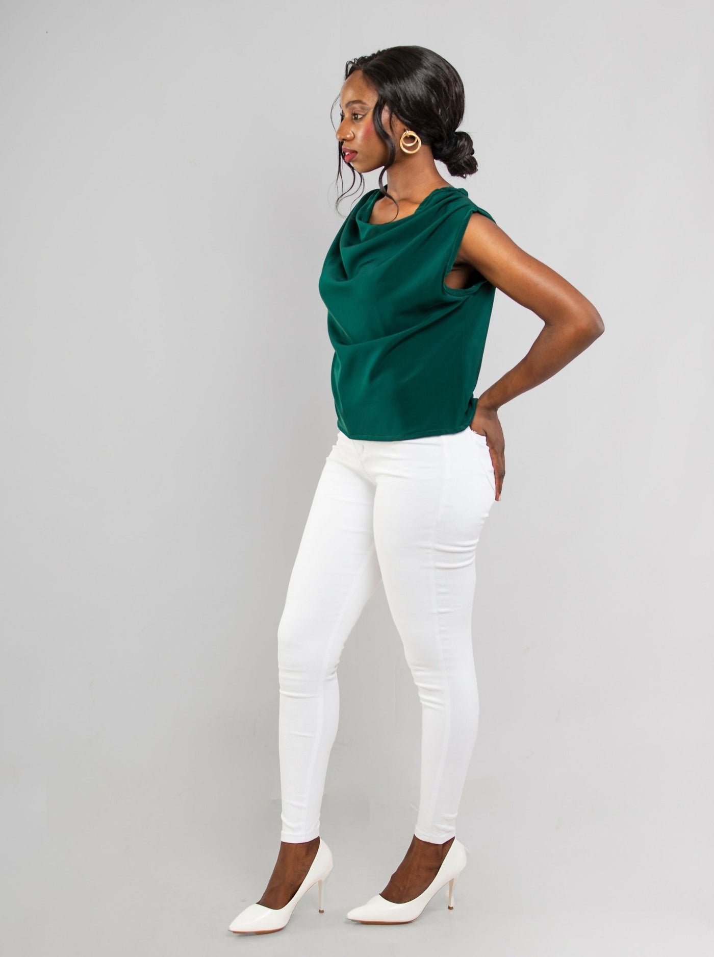 Da'joy Fashions Oneonta Top - Dark Green - Shopzetu