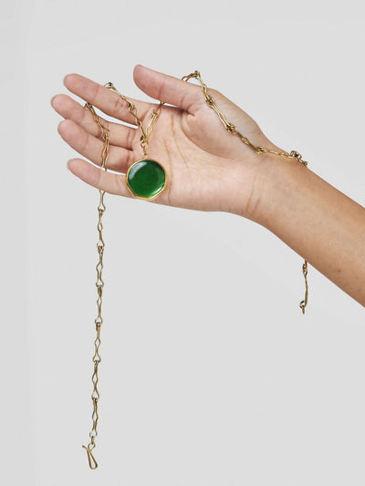 Kituo Link Necklace - Green - Shopzetu