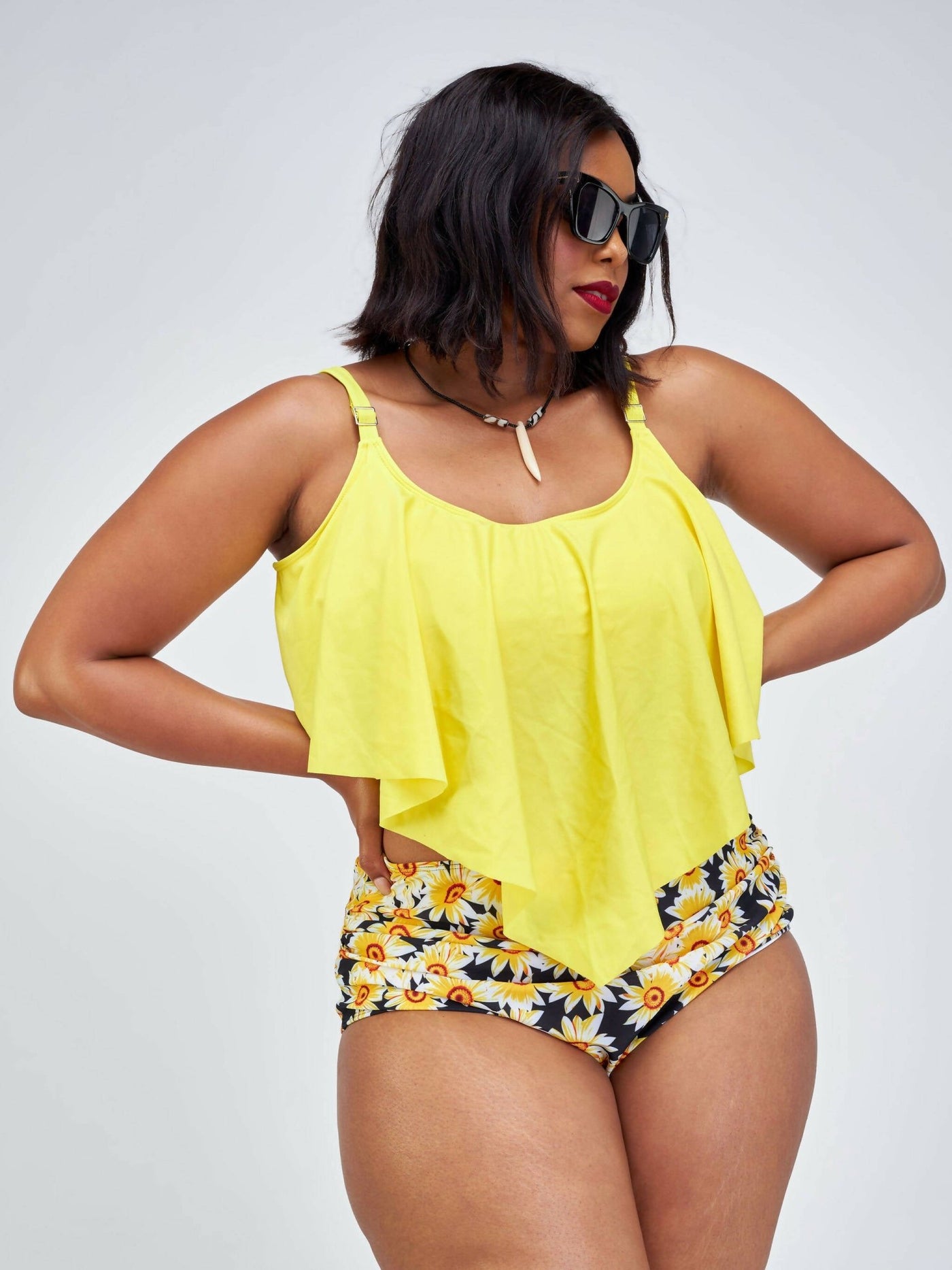 Lizola Sandra Sunflower Swimwear 2pc - Yellow - Shopzetu