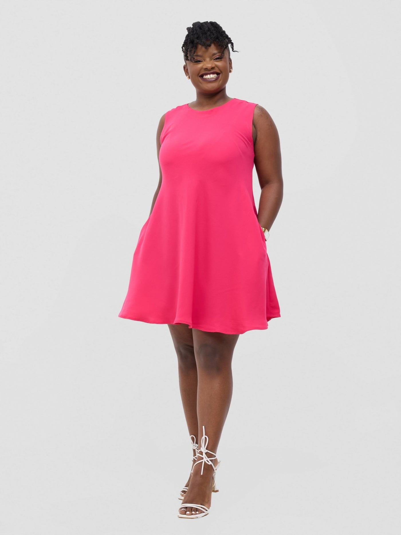 Kanini Mini Dress - Pink - Shopzetu