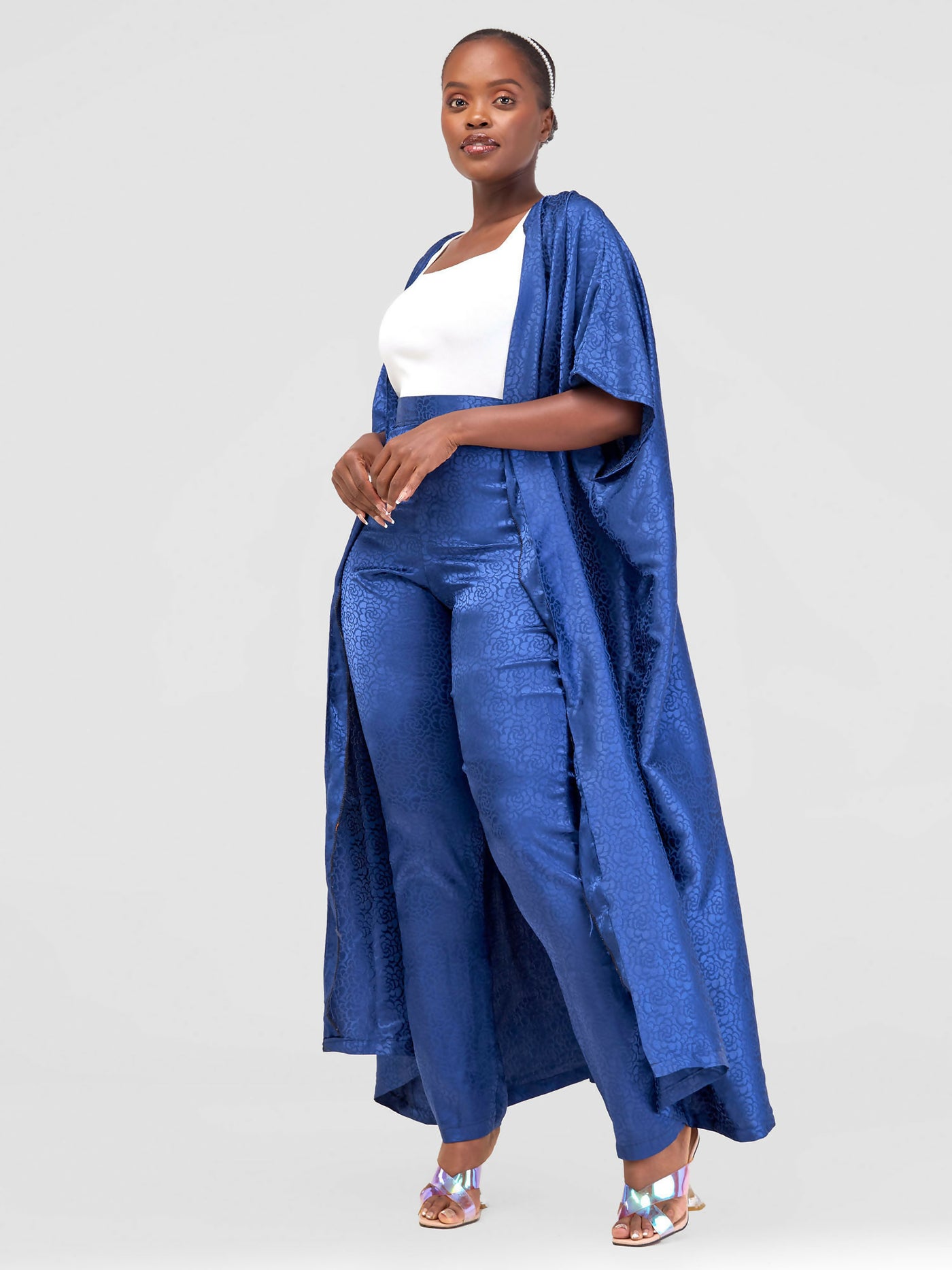 Tayari Fashion House Sultana Classy Two Piece Kimono - Blue