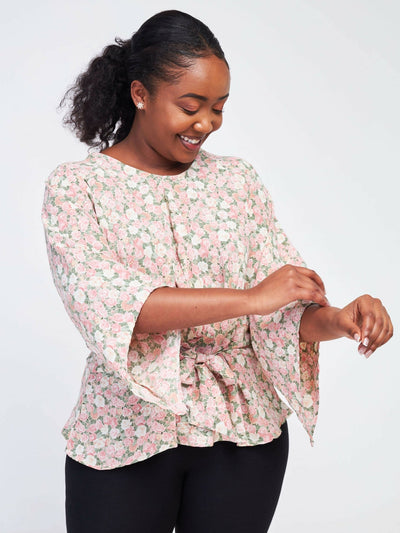 Silk House Collection Kezia - Pink Floral Print - Shopzetu