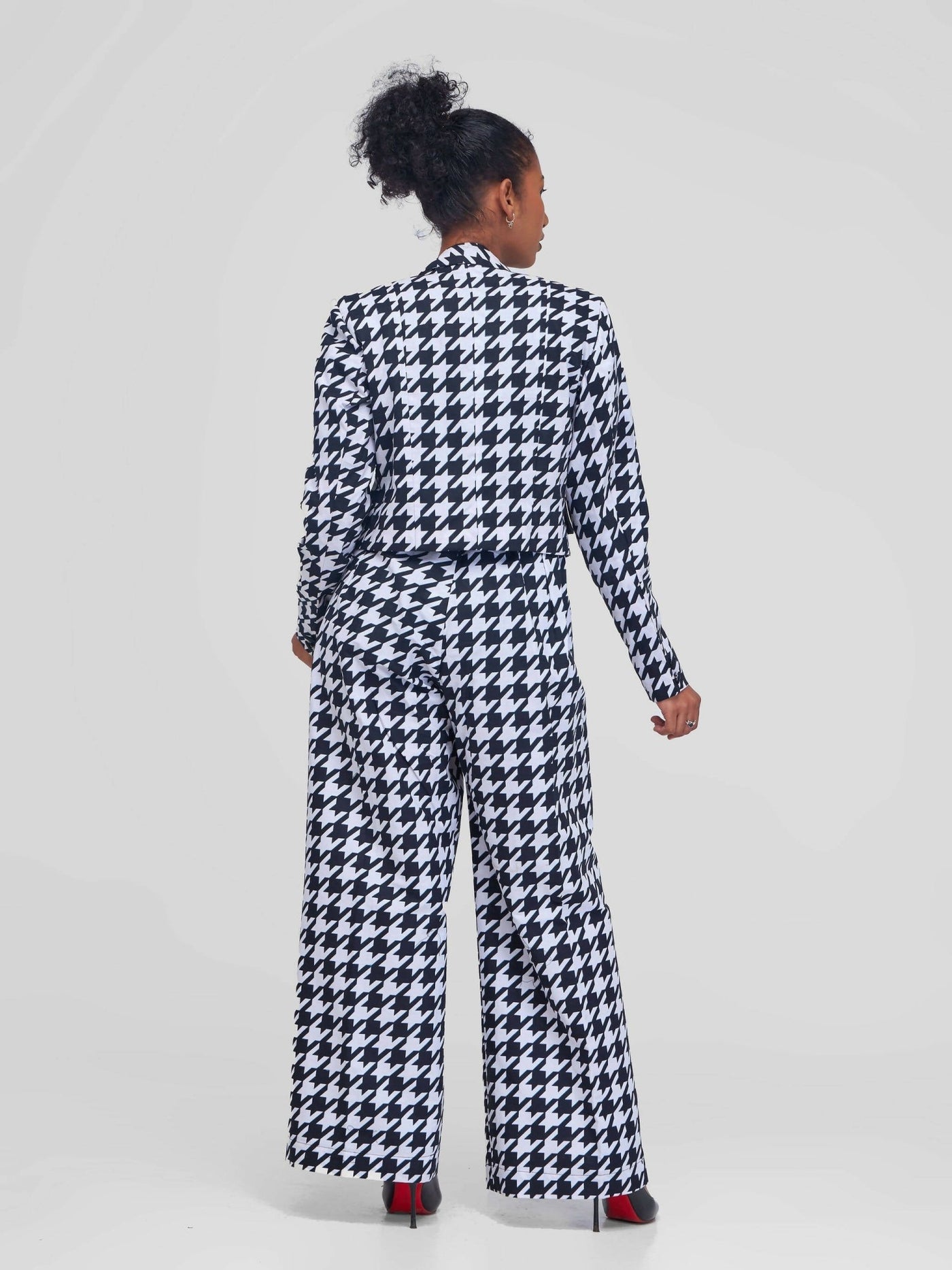 SBV Ankara Pant Suit - White Print - Shopzetu